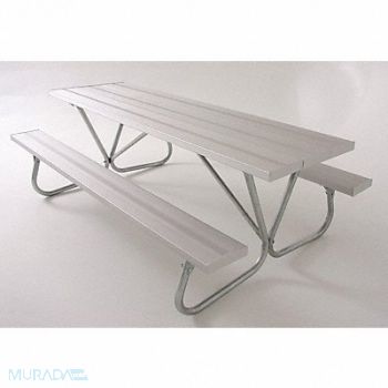 ULTRASITE Picnic Table 72 W x68 D Silver, 13R061