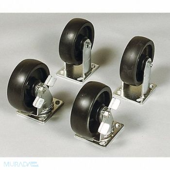 KNAACK Black Caster Set 6 in Dia., 13R539