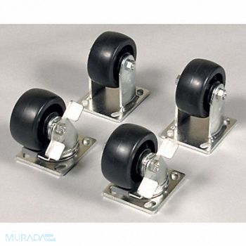 KNAACK Black Caster Set 4 in Dia., 13R540