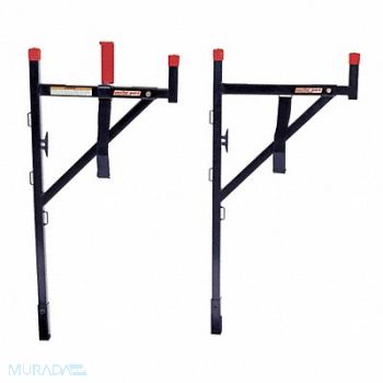 WEATHER GUARD Truck Ladder Rack Steel 23 x3x57 Blk/Red, 13R566