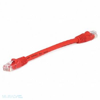 MONOPRICE Patch Cord Cat 6 Booted Red 0.5 ft., 13U529