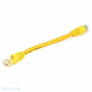 MONOPRICE Patch Cord Cat 6 Booted Yellow 0.5 ft., 13U531