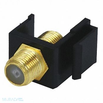 MONOPRICE A/V Wallplate F Type Black, 13U579