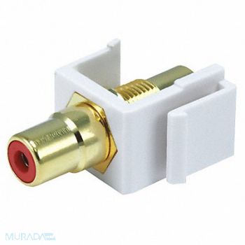 MONOPRICE A/V Wallplate RCA Red Center Wht, 13U583