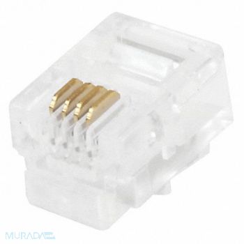 MONOPRICE Plug Modular RJ11 6P4C Solid PK50, 13U658