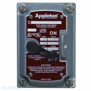 APPLETON ELECTRIC Cover/Chamber/Switch 3-Way 1Gang 30A, 13V144