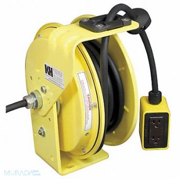 KH INDUSTRIES Cord Reel 25ft 12 AWG Receptacle 120VAC, 13V199