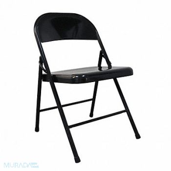 GRAINGER APPROVED Folding Chair Steel Black 300 lb., 13V423