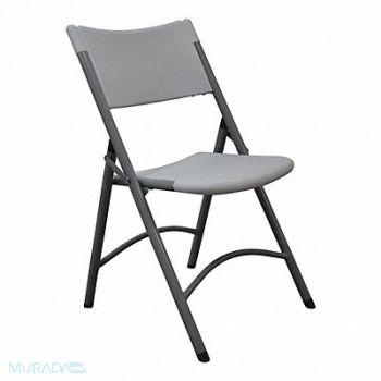 GRAINGER APPROVED Folding Chair Blow Molded Gray 300 lb., 13V429