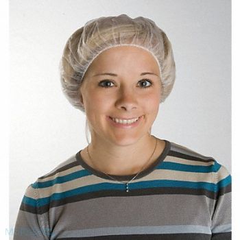 ACTION CHEMICAL Bouffant Cap White 24 In PK1000, 13V908