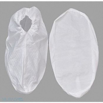 ACTION CHEMICAL Shoe Covers L White PK200, 13V938