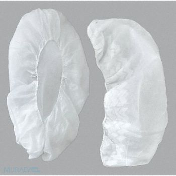 ACTION CHEMICAL Shoe Covers SlipResistSole L White PK300, 13V940
