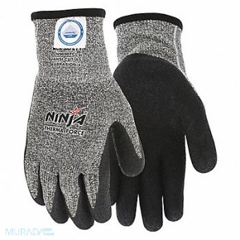 MCR SAFETY Cut Resistant Gloves A5 2XL Blk/Gray PR, 13V969