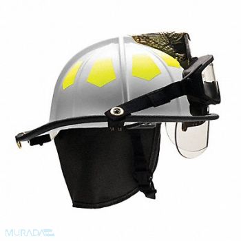 BULLARD Fire Helmet White Fiberglass, 13W075