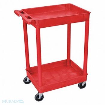 GRAINGER APPROVED Utility Cart 300 lb Cap. PE 2 Shelves, 13W630