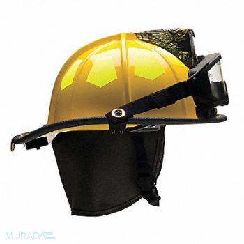 BULLARD Fire Helmet Yellow Fiberglass, 13W778