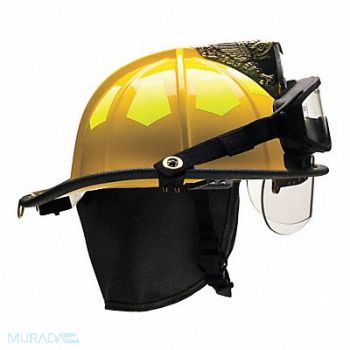 BULLARD Fire Helmet Yellow Fiberglass, 13W780