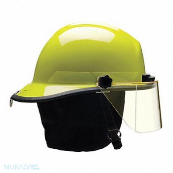 BULLARD Fire Helmet Lime-Yellow Thermoplastic, 13W786