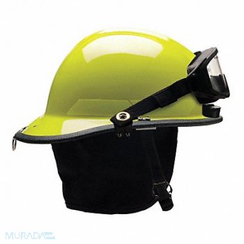 BULLARD Fire Helmet Lime-Yellow Thermoplastic, 13W788