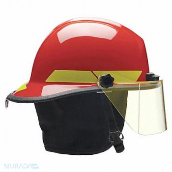 BULLARD Fire Helmet Red Thermoplastic, 13W791