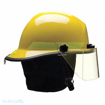 BULLARD Fire Helmet Yellow Thermoplastic, 13W792