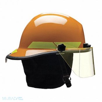 BULLARD Fire Helmet Orange Thermoplastic, 13W793