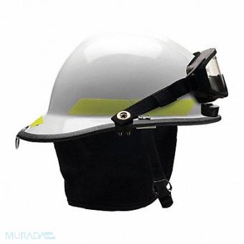 BULLARD Fire Helmet White Thermoplastic, 13W795
