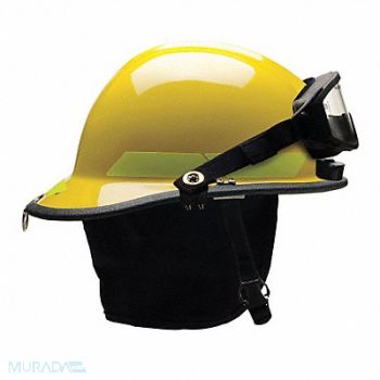 BULLARD Fire Helmet Yellow Thermoplastic, 13W797