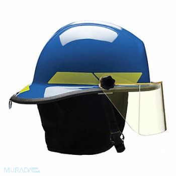 BULLARD Fire Helmet Blue Fiberglass, 13W799