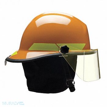 BULLARD Fire Helmet Orange Fiberglass, 13W801