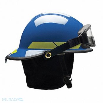 BULLARD Fire Helmet Blue Fiberglass, 13W803