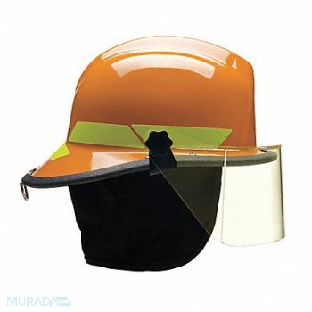 BULLARD Fire Helmet Orange Thermoplastic, 13W806