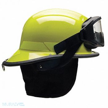 BULLARD Fire Helmet Lime-Yellow Thermoplastic, 13W809