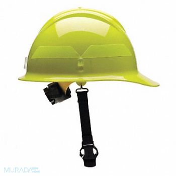 BULLARD Fire Helmet Lime-Yellow Thermoplastic, 13W825