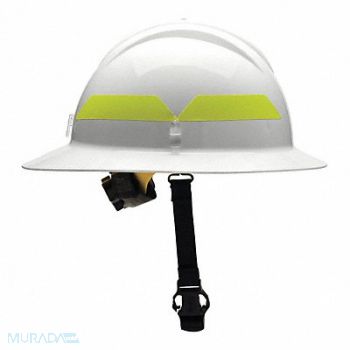 BULLARD Fire Helmet White Thermoplastic, 13W831