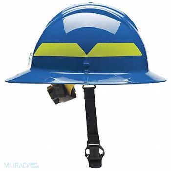 BULLARD Fire Helmet Blue Thermoplastic, 13W832
