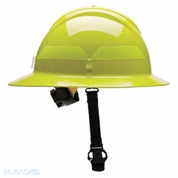 BULLARD Fire Helmet Lime-Yellow Thermoplastic, 13W833