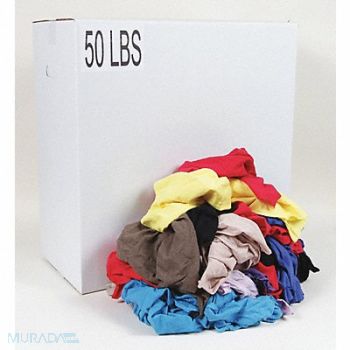 GRAINGER APPROVED Cloth Rag Reclaimed Size Varies, 13Y349