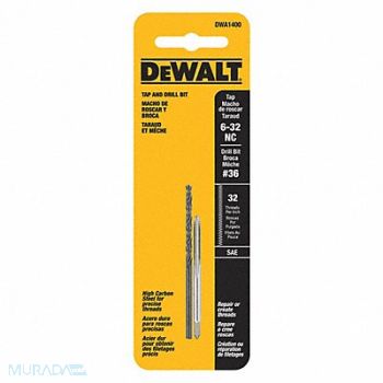 DEWALT Drill and Tap Set 6 -32NC Thread 2 pcs., 141H63