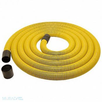 DUSTLESS TECHNOLOGIES Vacuum Hose 1-1/2 Dia 25 ft L Yellow, 59NK83