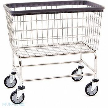 R B WIRE PRODUCTS INC. Wire Cart Large Capacity Chrome 4.5 bu., 143J35