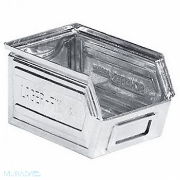 SSI SCHAEFER Stacking Bin Silver GS 4.8 in, 4VL38