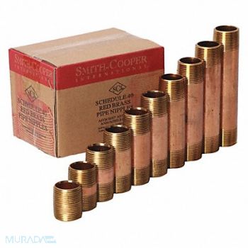SMITH-COOPER Nipple 1 40 Single Run Asst Brass, 148F05