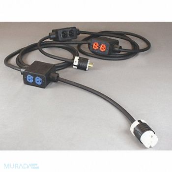 KH INDUSTRIES Feed Through Stringer 3 Boxes 30 ft 20A, 14A295