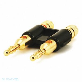 MONOPRICE Banana Speaker Plugs Dual - Black, 14C219