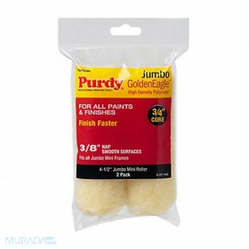 PURDY Mini Roller Cover 4 1/2 L 3/8 Nap PK2, 14C542