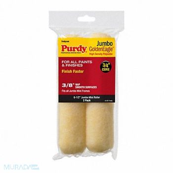PURDY Mini Roller Cover 6 1/2 L 3/8 Nap PK2, 14C547