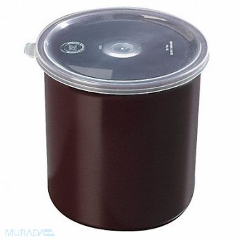 CARLISLE Poly-Tuf Crock w/Lid 1.2 qt. Brown PK12, 14D222