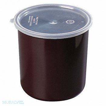 CARLISLE Poly-Tuf Crock w/Lid 2.7 qt. Brown PK6, 14D227