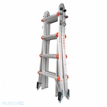 LITTLE GIANT Multipurpose Ladder 17 ft IA Aluminum, 14D450